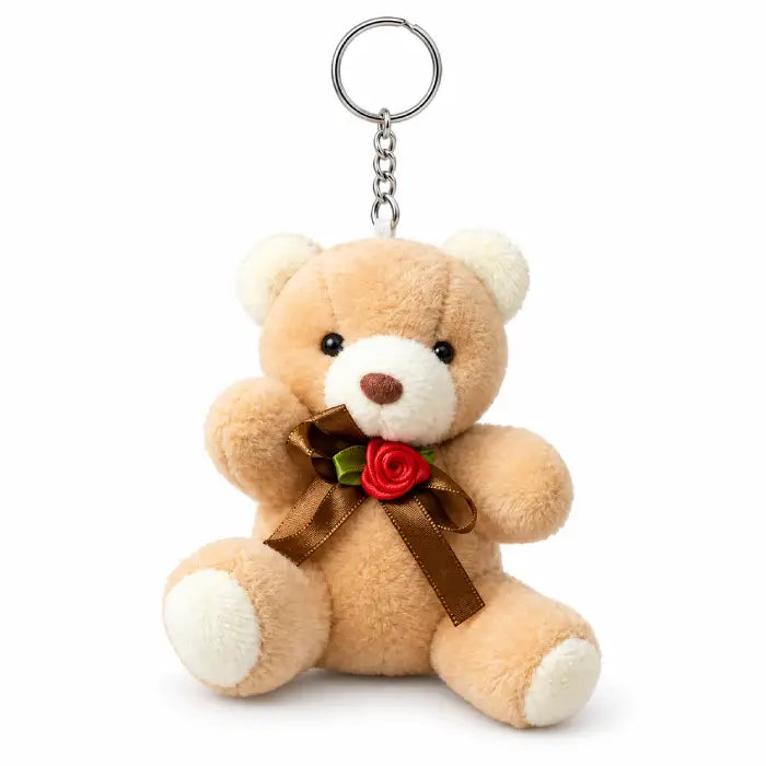 Mini Teddy Bag Charm Keychain | Cute Handbag Accessory for Women
