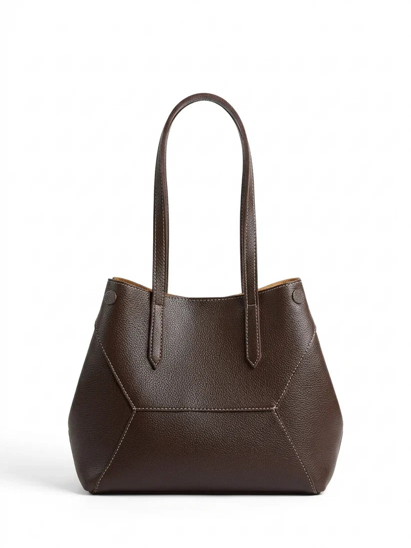 avenza-official-tessa-pu-leather-large-tote-dark-brown