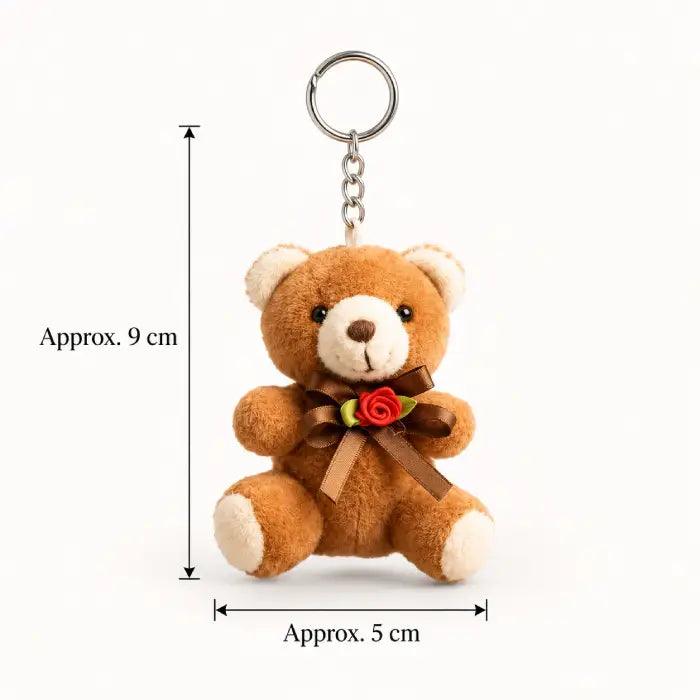 Mini Teddy Bag Charm Keychain | Cute Handbag Accessory for Women bag size and dimensions